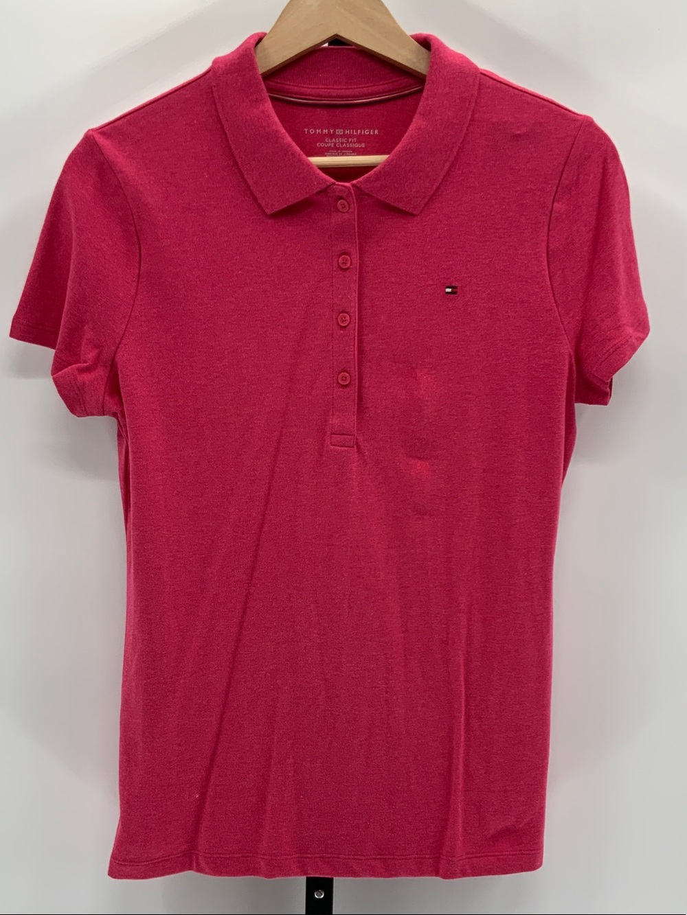 Tommy Hilfiger Pink Short Sleeve Polo Tee